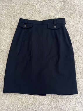VTG Jones New York Country Women’s Navy Blue 100% Pure New Wool Pencil Skirt 10